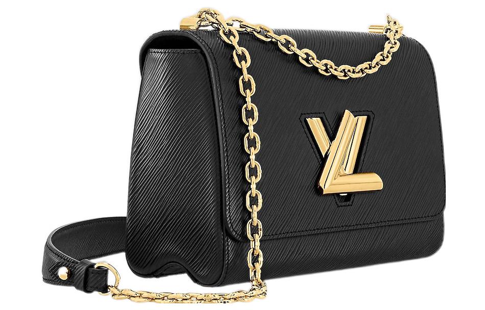 LOUIS VUITTON Twist Epi Grain Cow Leather Handbag, Shoulder Bag, Crossbody Bag Medium Size Women's Black