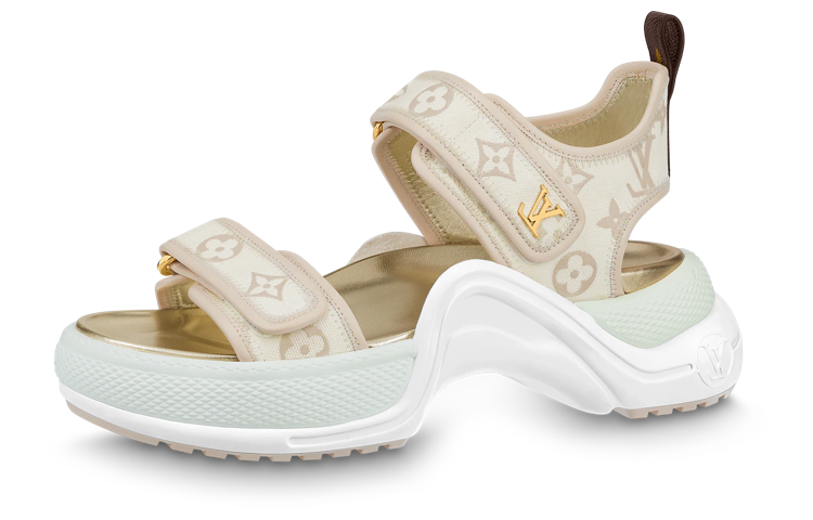 LOUIS VUITTON Archlight 1.0 Beach Sandals Women's Light Brown