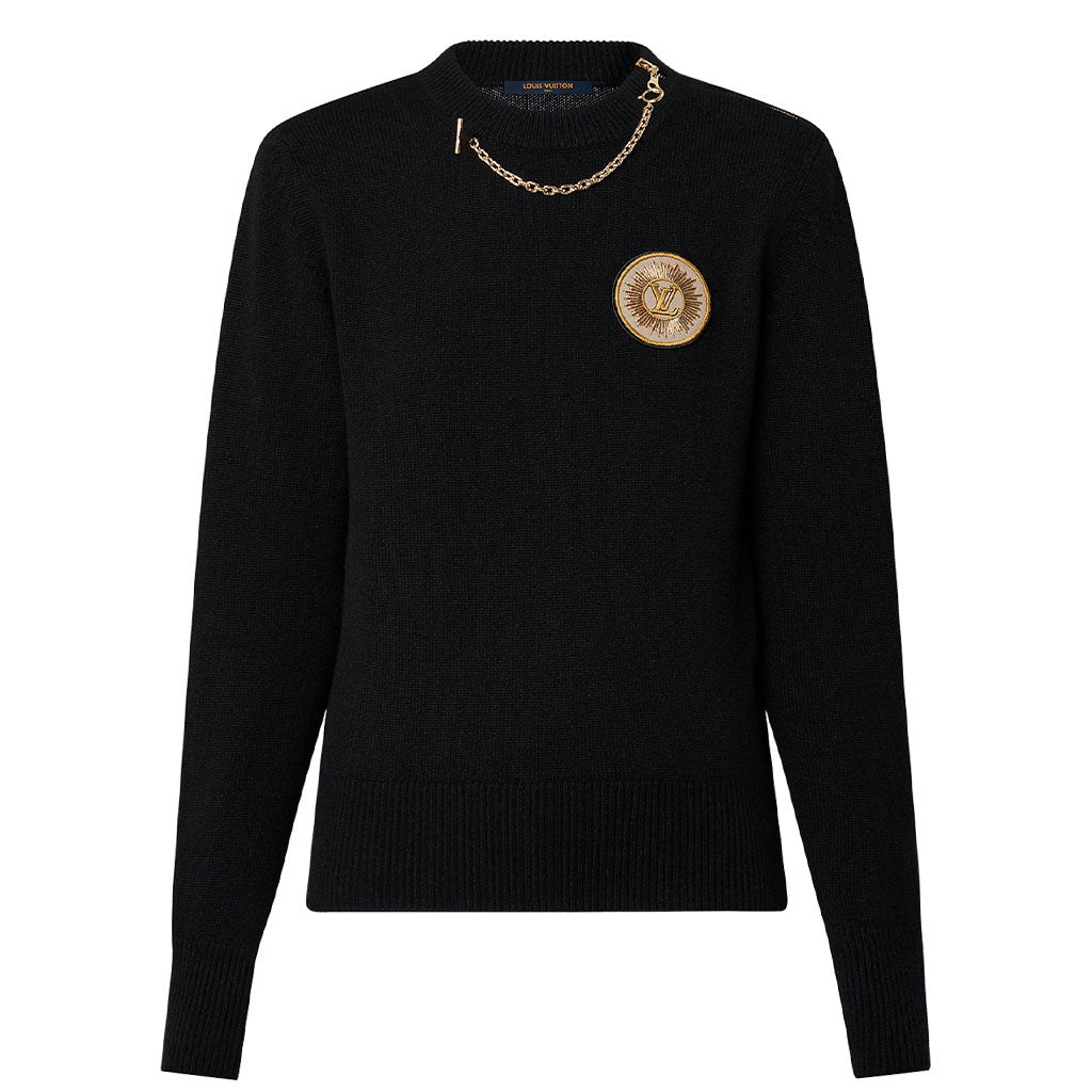 LOUIS VUITTON 1ABYRG Chain Detail Patch Sweater