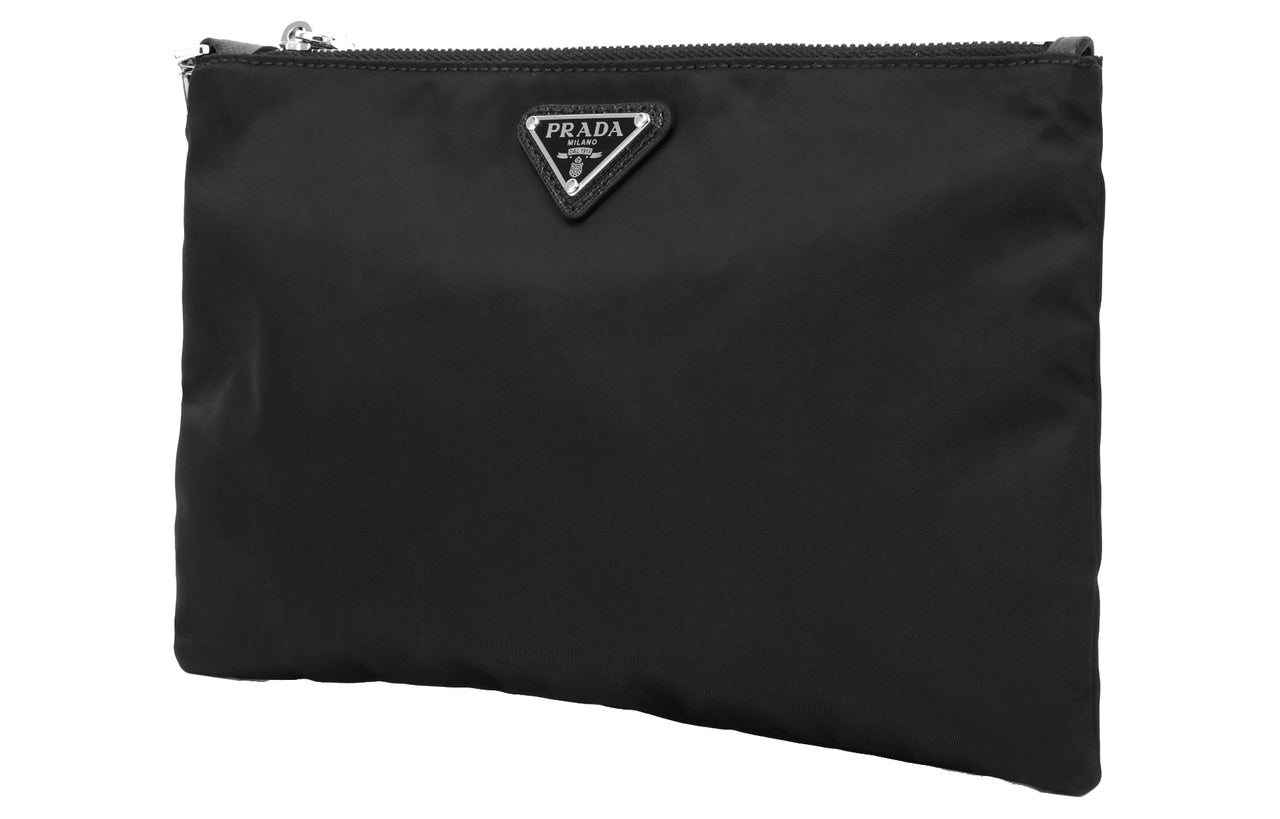 PRADA Nylon Clutches Wrist Bags Handbags Regular Men's Black