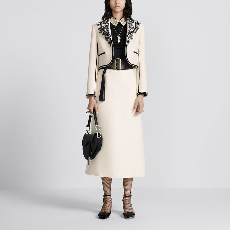 DIOR Casual Long Skirts Women's Ecru