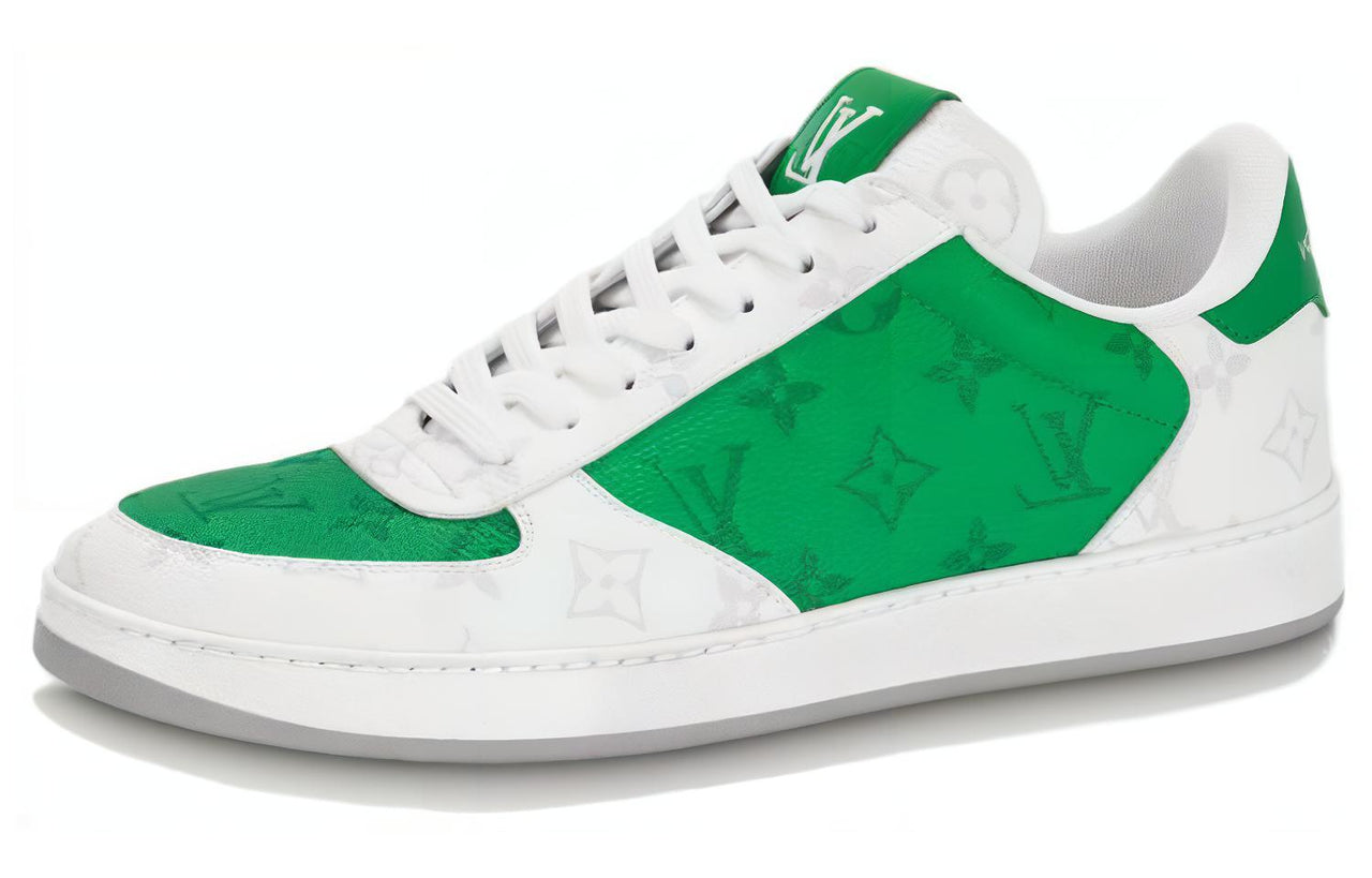 LOUIS VUITTON Rivoli Low-Top Skateboard Shoes Men's White Green