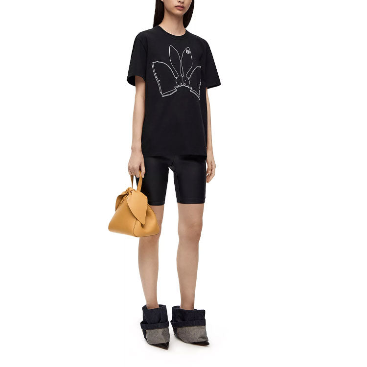LOEWE SS23 The Year Of The Rabbit T-Shirts Women's Black