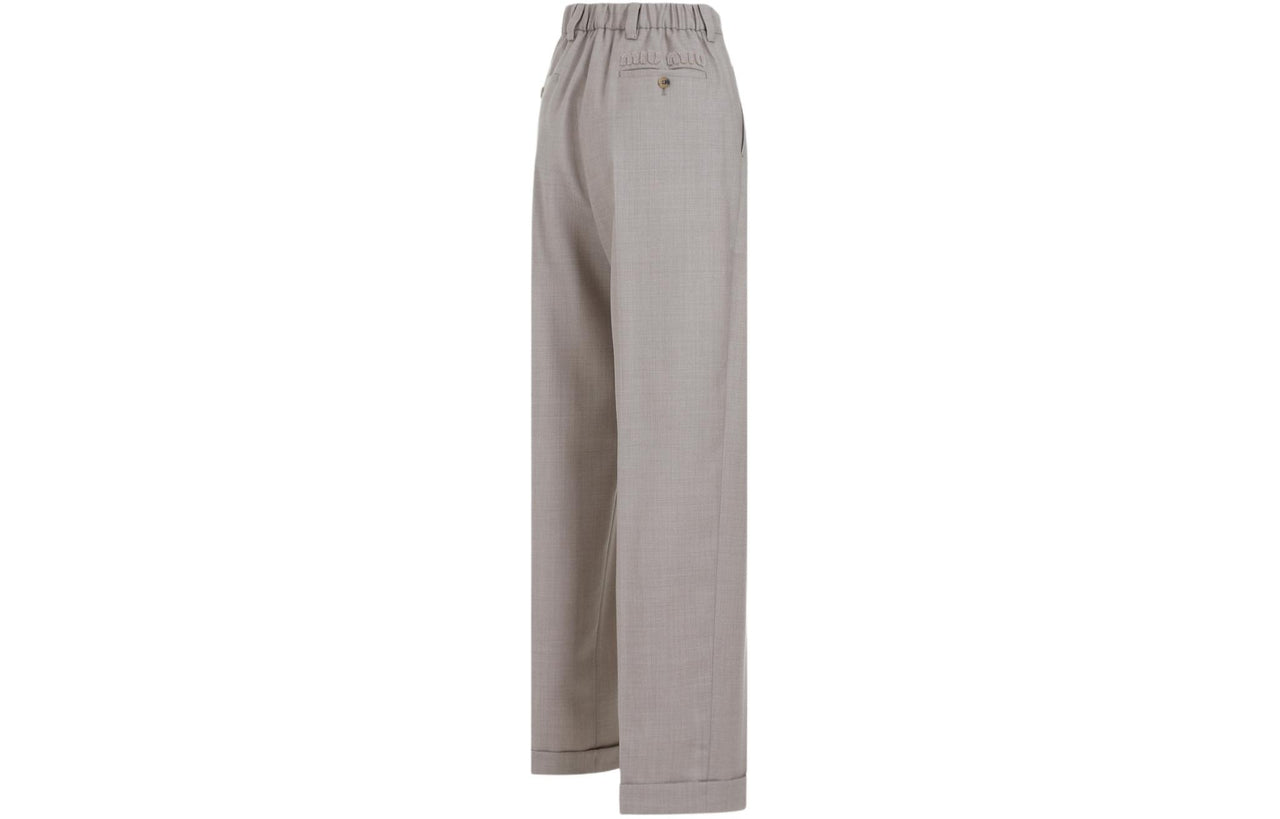 MIU MIU SS24 Casual Pants Women's Gray