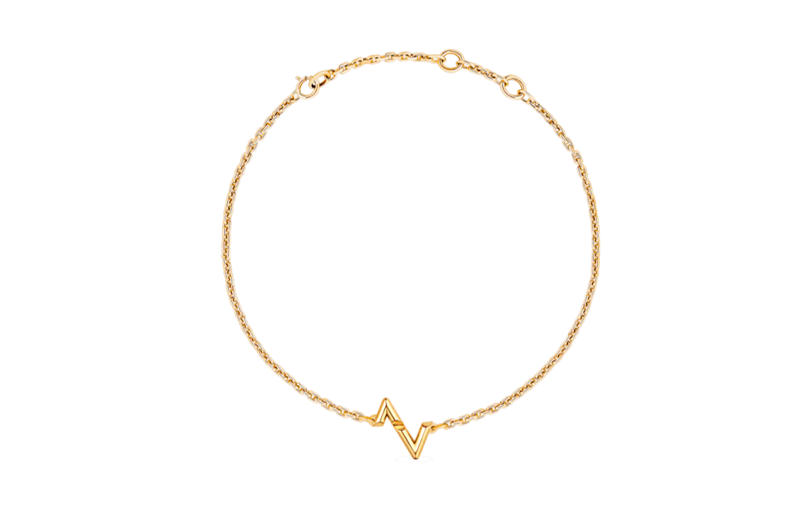 LOUIS VUITTON Lv Volt Upside Down Chain Bracelet Yellow Gold