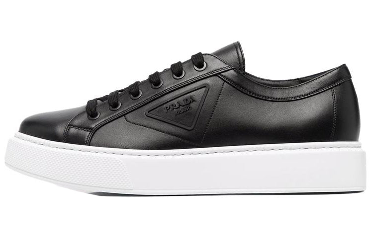 PRADA Cushioning Slip Resistant Low Top Casual Shoes Men's Black