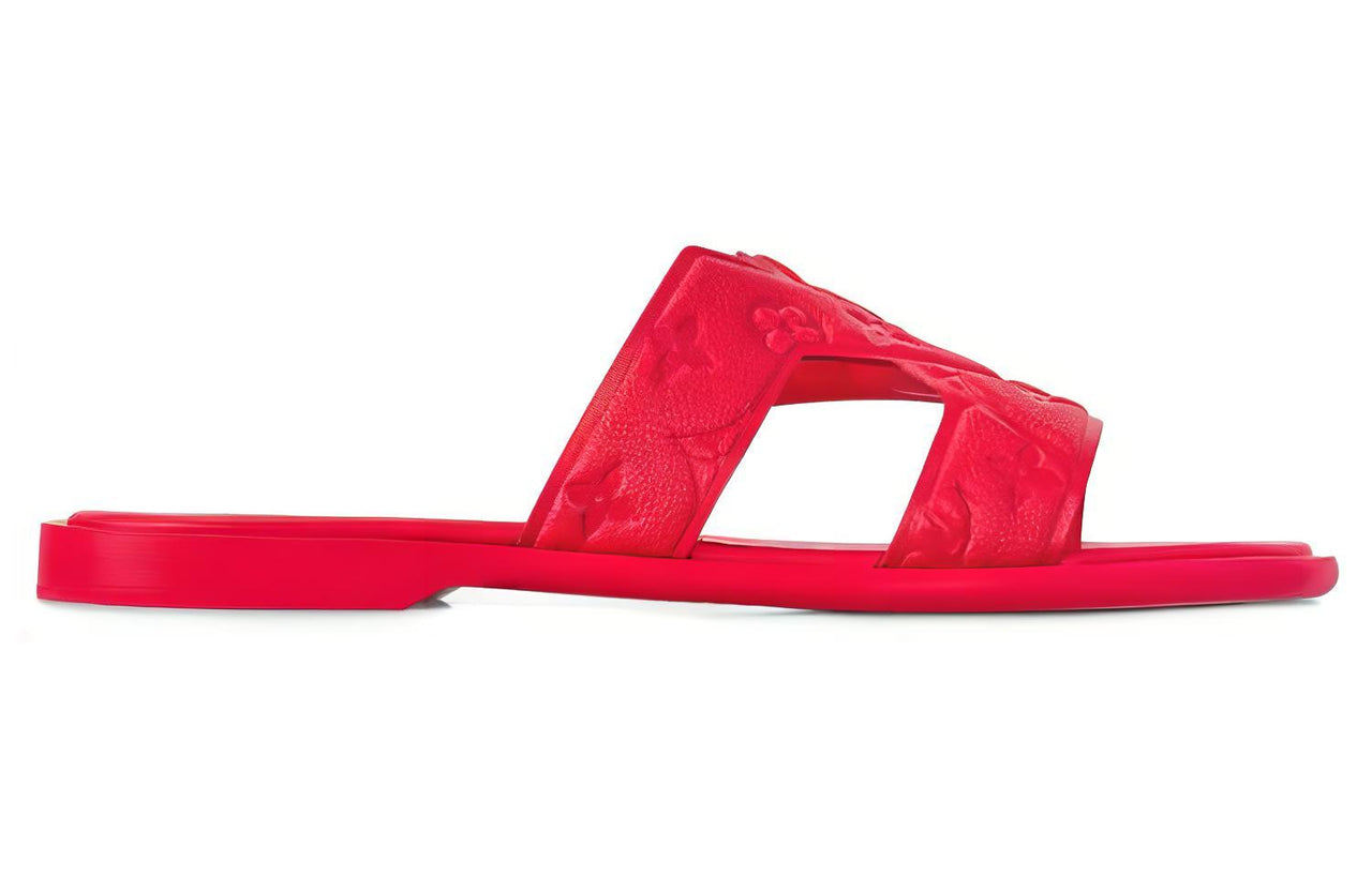 LOUIS VUITTON Oasis Rubber Sole Slide Slippers Men's Red
