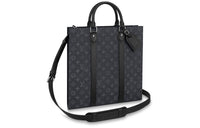 LOUIS VUITTON Sac Plat Coated Canvas Shoulder Bag Crossbody Bag Handbag Regular Men's Black