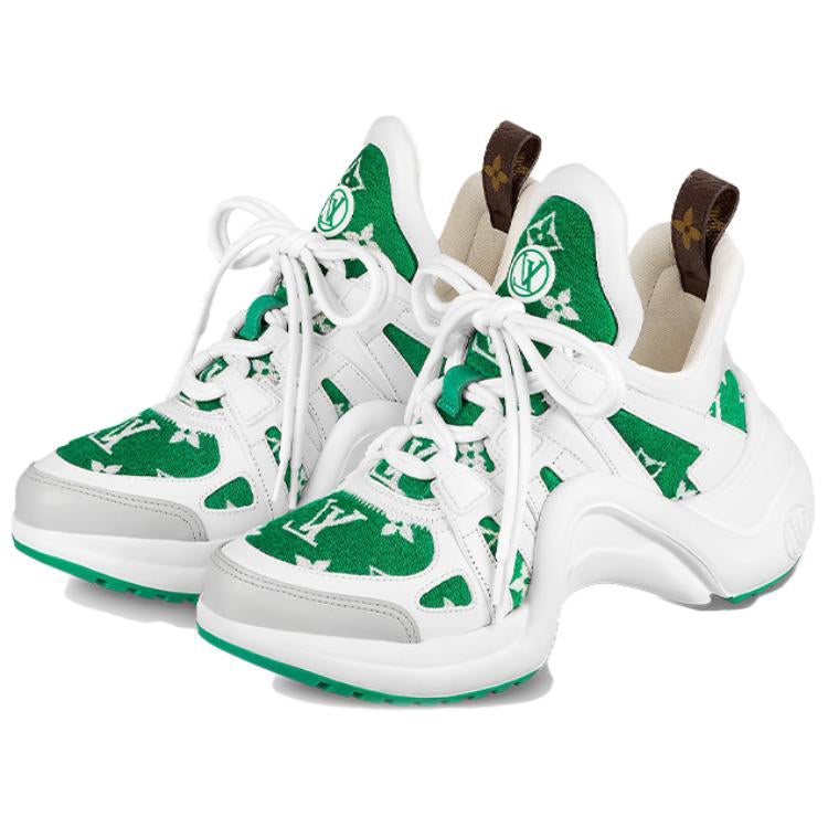 LOUIS VUITTON Lv Archlight Sneakers 'White With Green Monogram' Women's