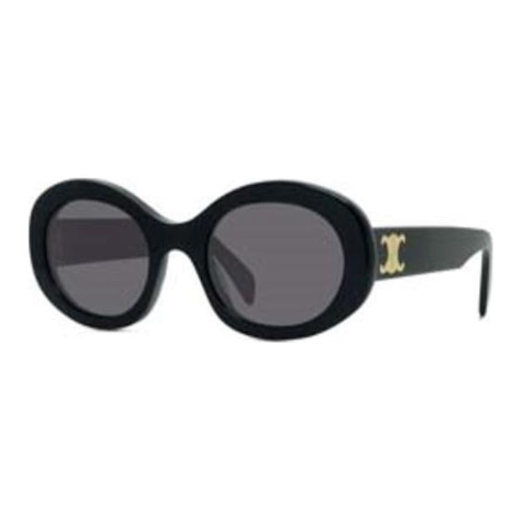 CELINE Oval Sunglasses Unisex Black