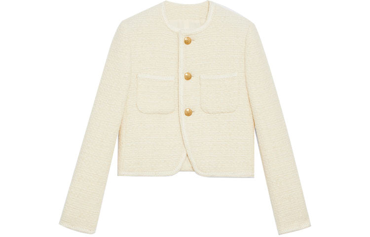 CELINE Jackets & Coats Women's Ivory White