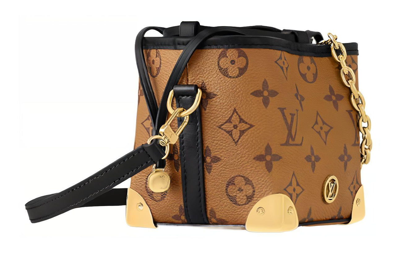 LOUIS VUITTON NOE Leather Bakery Bag Bucket Bag Crossbody Bag Shoulder Bag Women's Brown