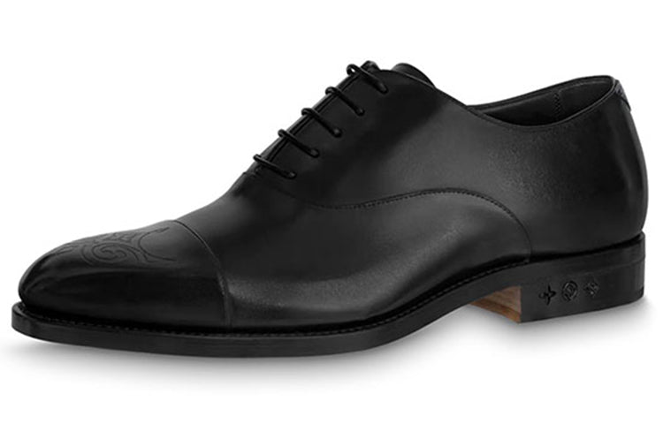LOUIS VUITTON Monceau Flex Richelieu Derby Shoes 'Black'
