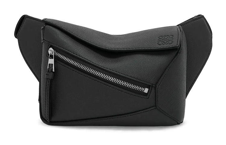 LOEWE Puzzle Cow Leather Fanny Pack Mini Men's Black