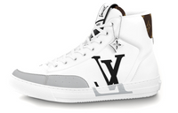 LOUIS VUITTON Charlie Monogram Unise Stylish Skateboarding Shoes Men's White Black