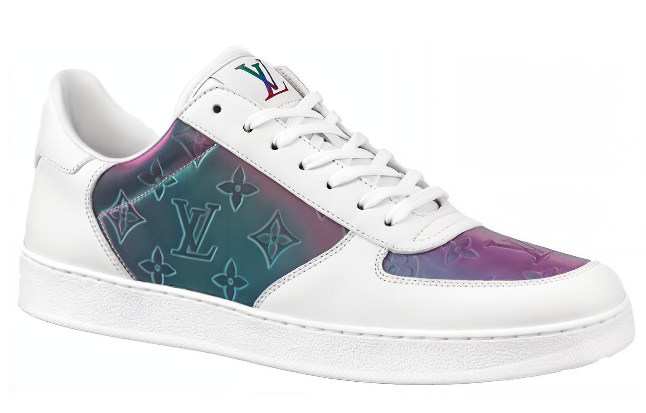 LOUIS VUITTON Rivoli Sneakers 'White with Shell Shine Monogram' 1A99N7