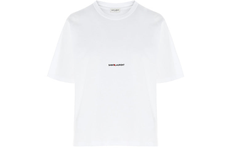 SAINT LAURENT Logo Printed Crewneck T Shirt