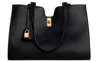 CELINE Cabas Smooth Cow Leather One Shoulder Handbag Regular Women's Black