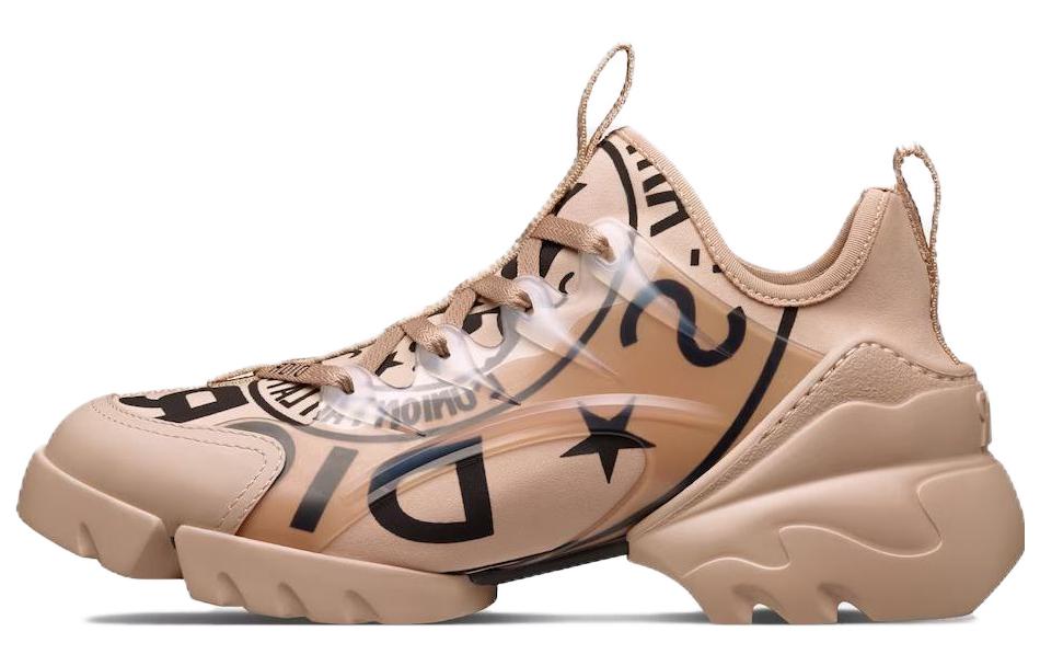 DIOR D Connect Low Top Casual Shoes Women's Nude