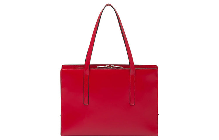 PRADA Re Edition Shiny Leather Tote Bag, Shopping Bag, Shoulder Bag, Handbag Women's Red