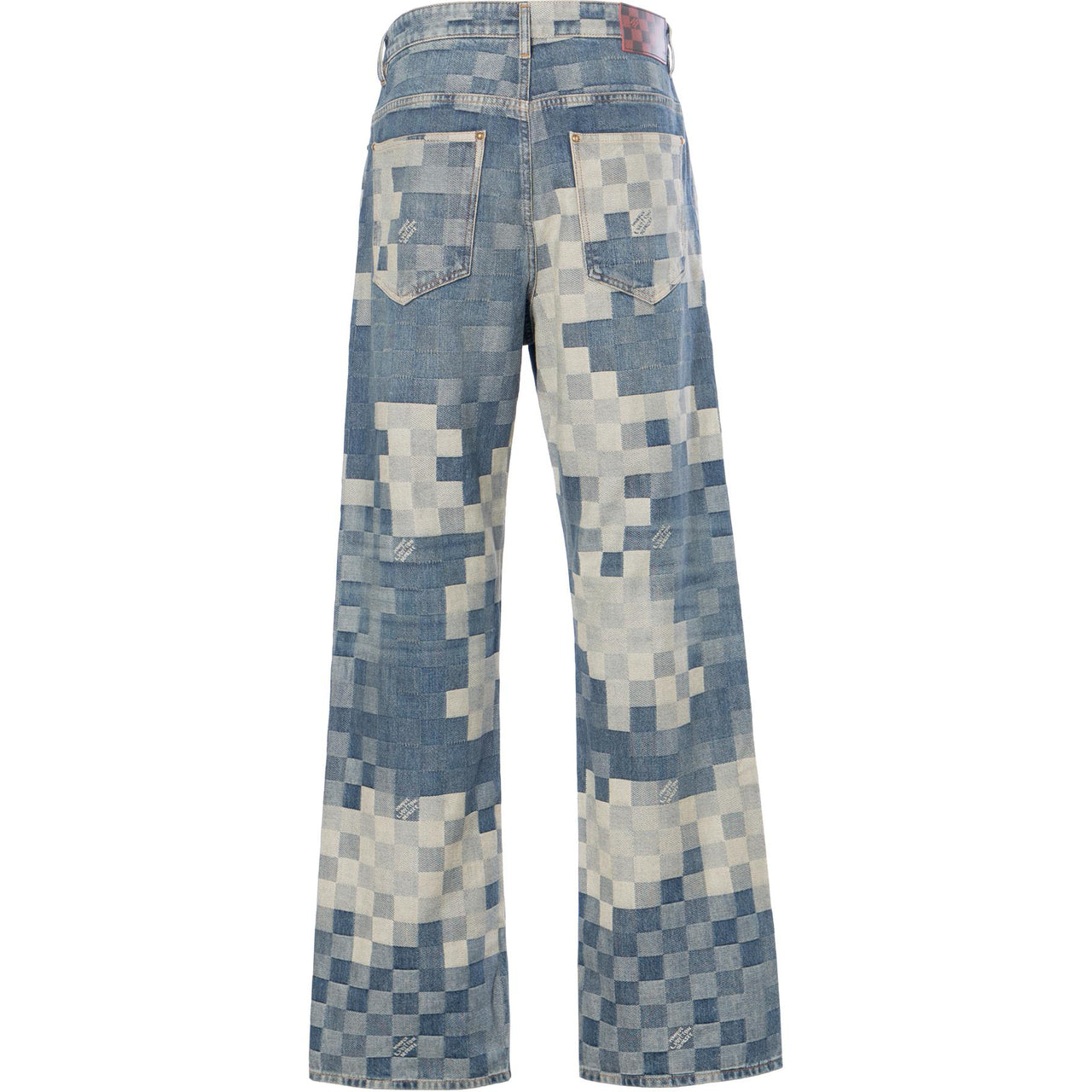 LOUIS VUITTON Damier Damoflage Denim Skate Pants