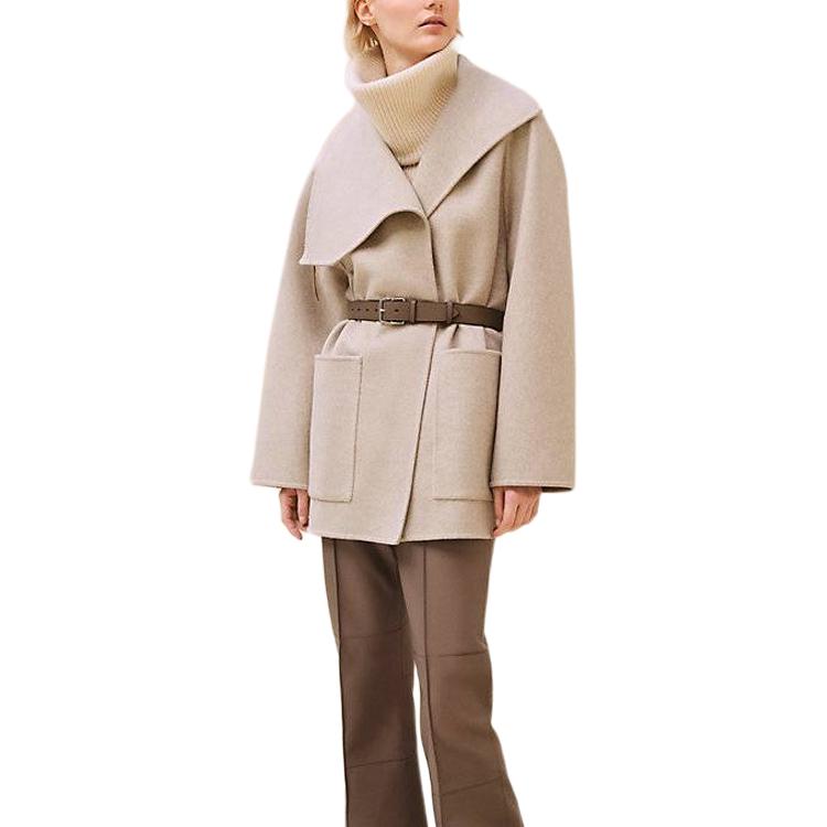 HERMES FW24 Coats Women's Natural Beige