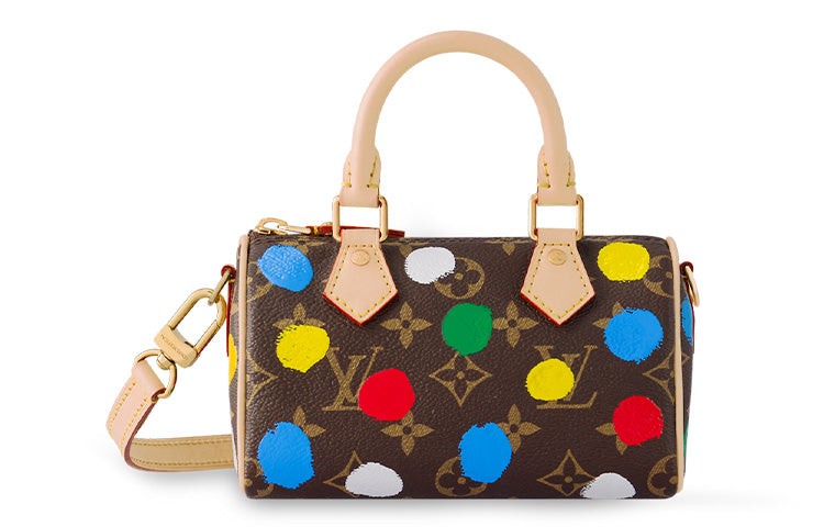 LOUIS VUITTON Lv X Yk Nano Speedy Handpainted Dots Monogram Multicolor