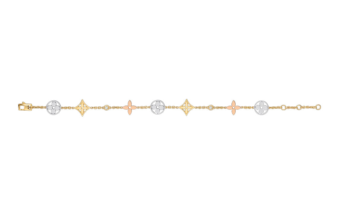LOUIS VUITTON Idylle Blossom Bracelet 3 Golds And Diamonds