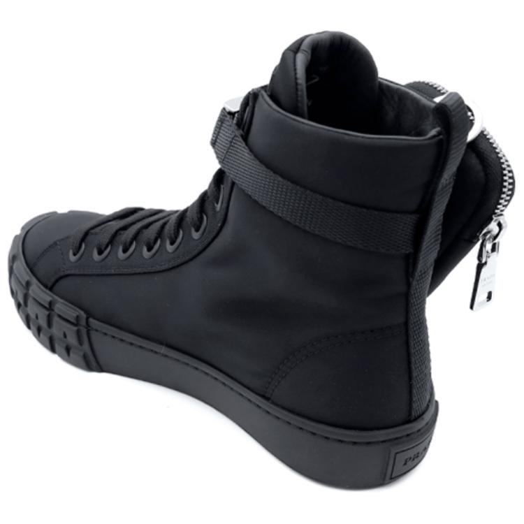 PRADA Wheel Re-Nylon Hight Sneakers With Larger Pouch 'Black' Women's