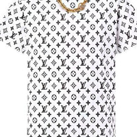 LOUIS VUITTON Drop Shoulder Sleeve T-Shirt Women's White