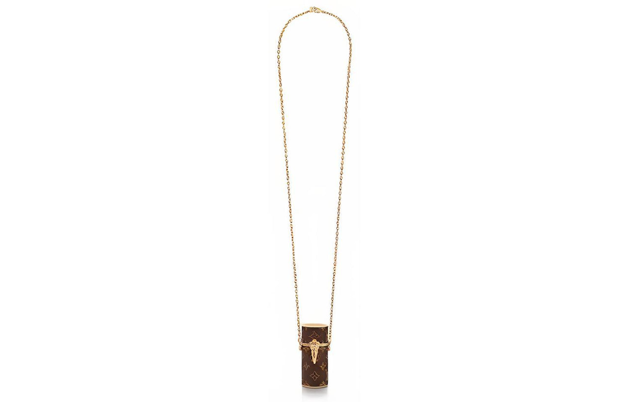 LOUIS VUITTON Lipstick Case Monogram Brown