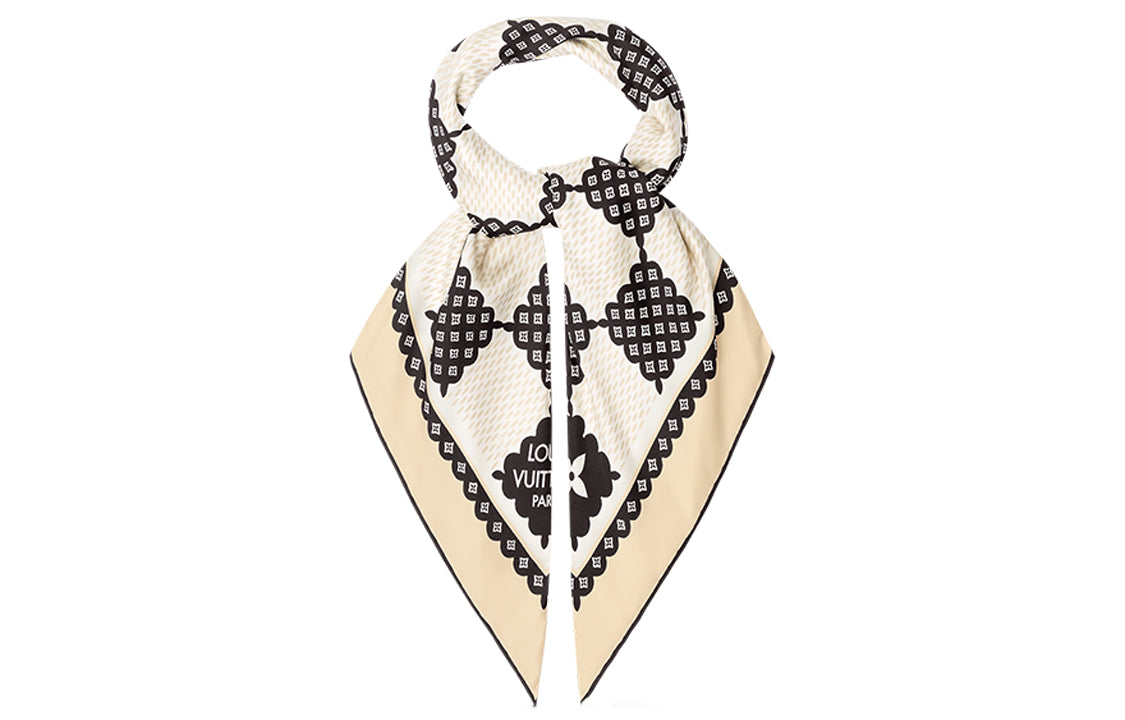 LOUIS VUITTON Silk Scarves Women's Beige