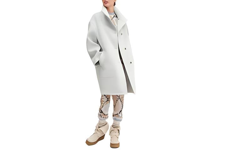 HERMES SS23 Coats Women's Light Blue