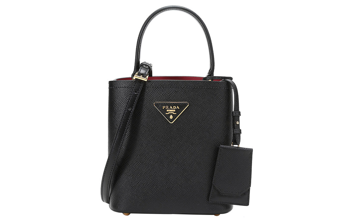 PRADA Saffiano Leather Material Handbag Crossbody Bag Regular Women's Black