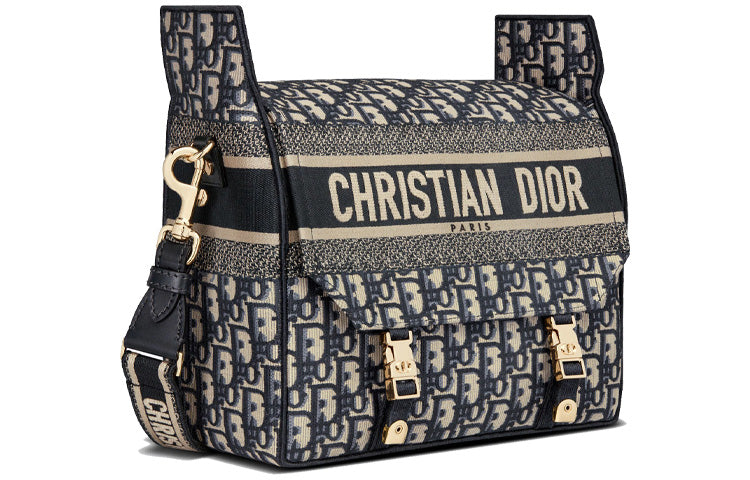 DIOR DiorCamp Fabric Messenger Bag Box Bag Handbag Crossbody Bag Shoulder Bag Women's Blue