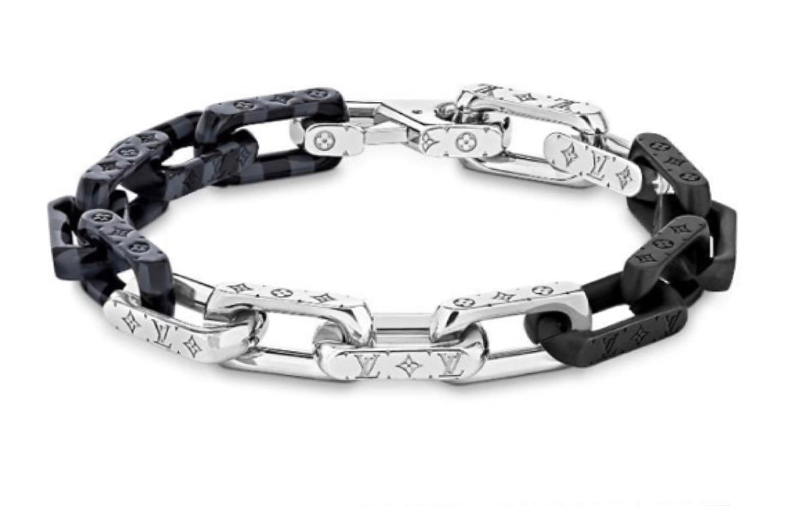 LOUIS VUITTON Damier Chain Bracelet Graphite