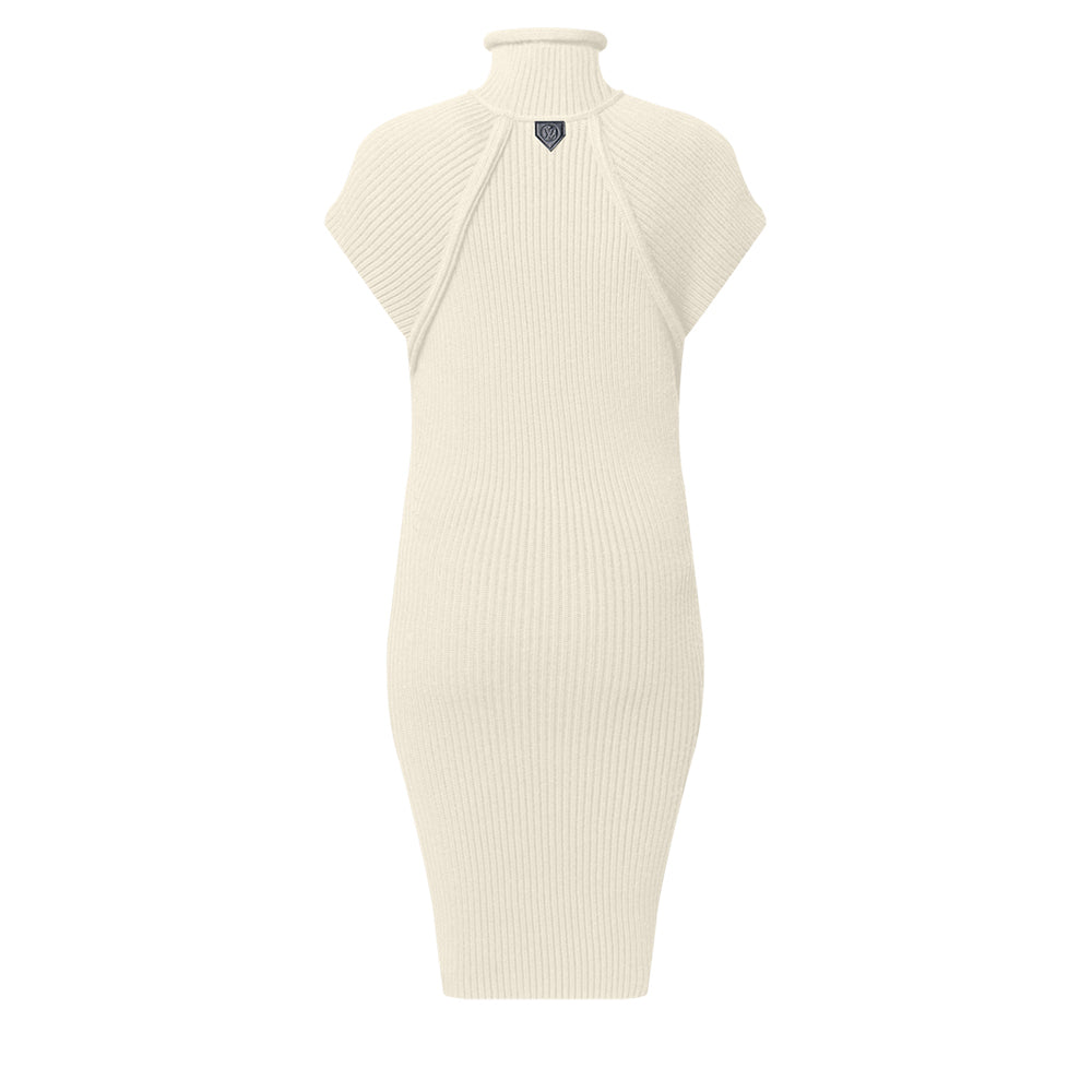 LOUIS VUITTON Roll Neck Ribbed Knit Dress