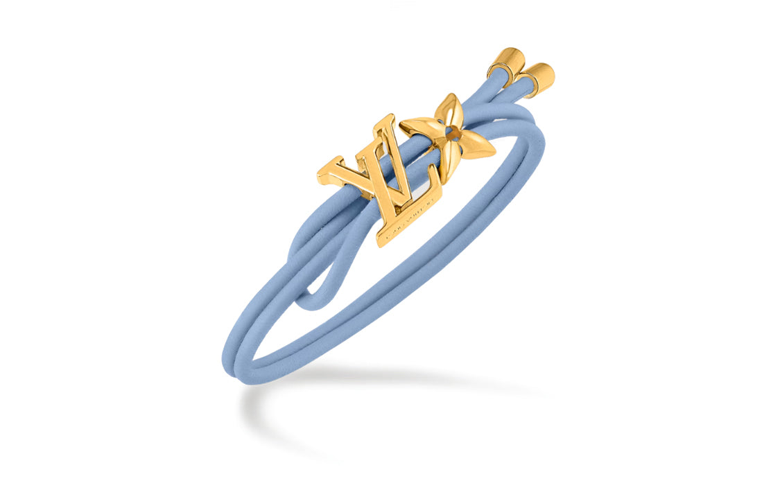 LOUIS VUITTON Metal, Calfskin, Leather, Cow Leather Bracelets Women's Blue