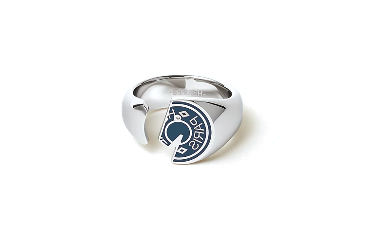 HERMES Stainless Steel, Metal Rings Unisex Silver
