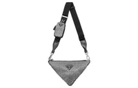 PRADA Triangle Fabric Triangle Bag Shoulder Bag Crossbody Bag Women's Black