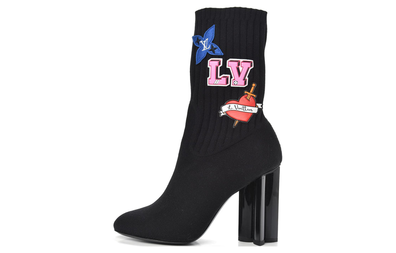 LOUIS VUITTON Ankle Boots Women's Black