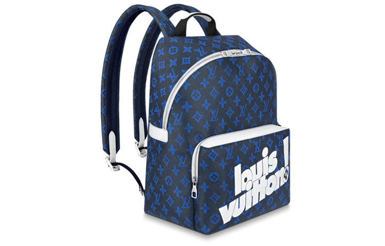 LOUIS VUITTON Discovery Backpack Monogram Blue