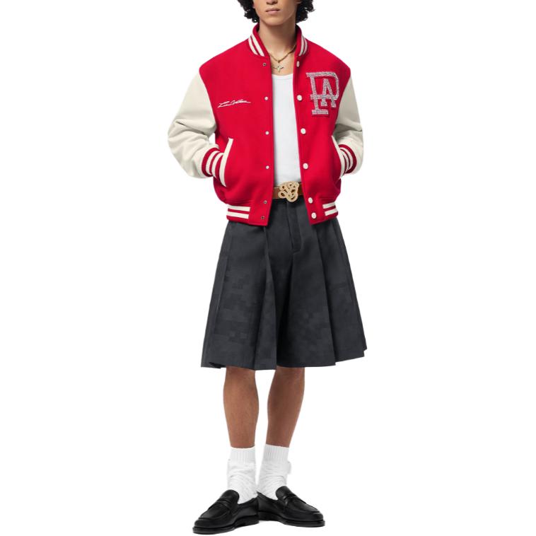 LOUIS VUITTON Mix Leather Varsity Blouson