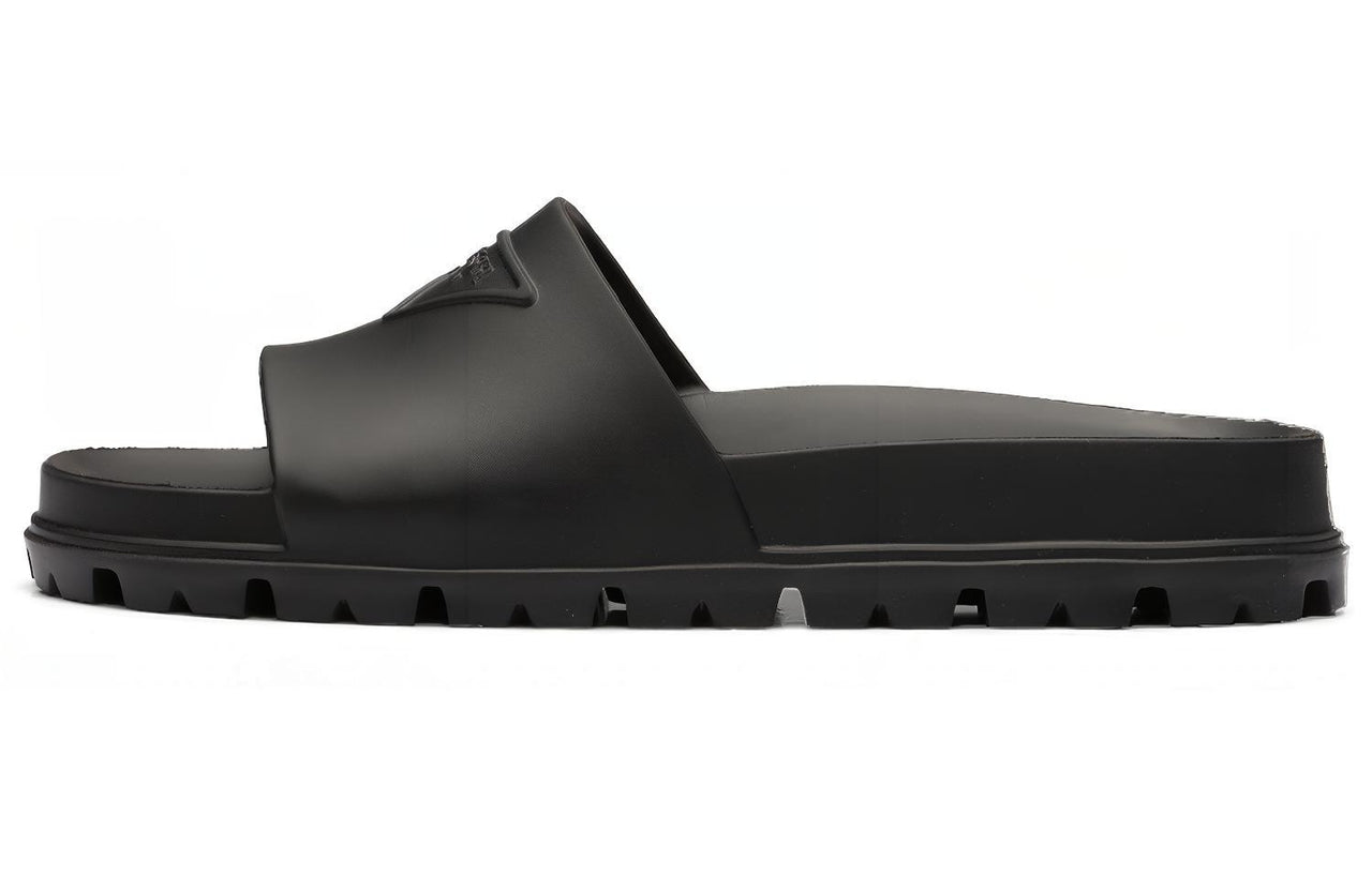 PRADA Rubber Slides Black Women's