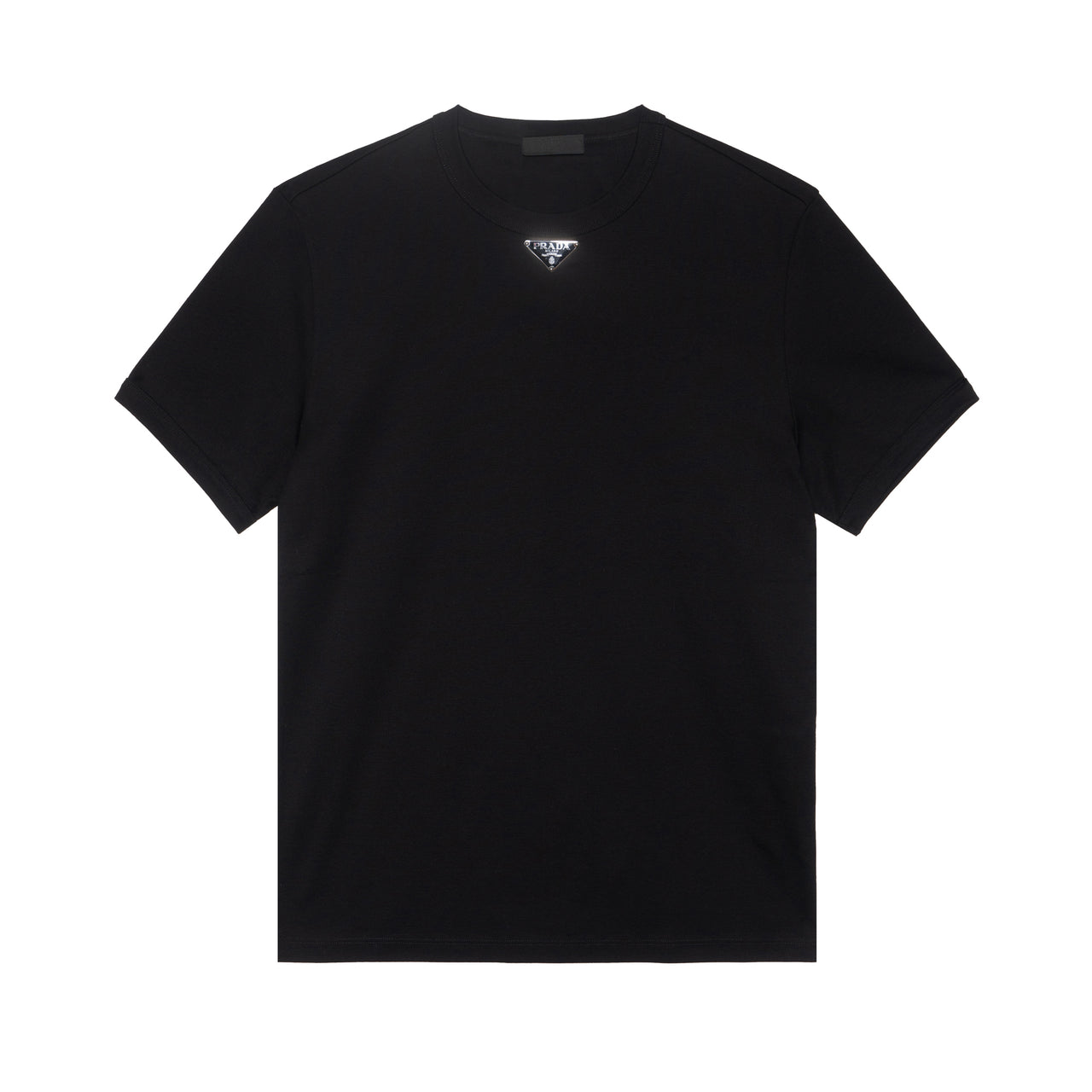 PRADA Triangle Logo Crewneck T-Shirt