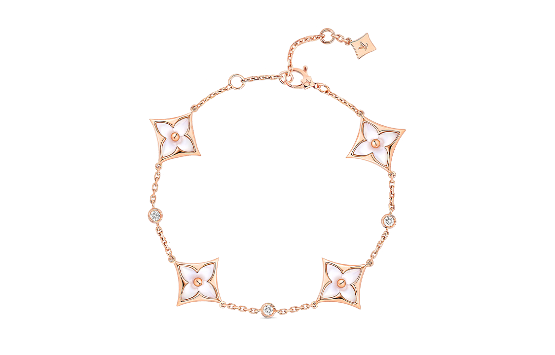 LOUIS VUITTON Color Blossom Bb Multi-Motifs Bracelet Pink Gold White Mother-of-Pearl And Diamonds