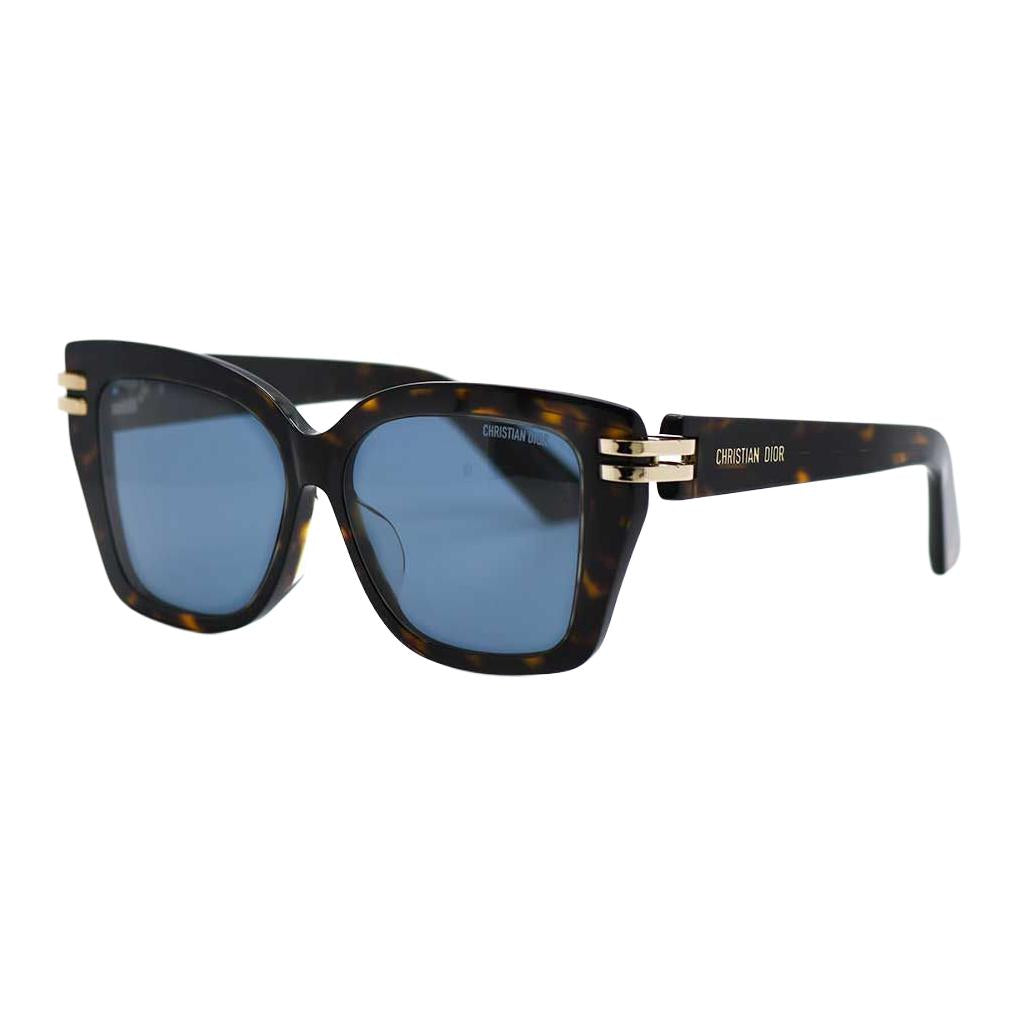 DIOR Plate Frame Square Sunglasses Unisex Tortoiseshell