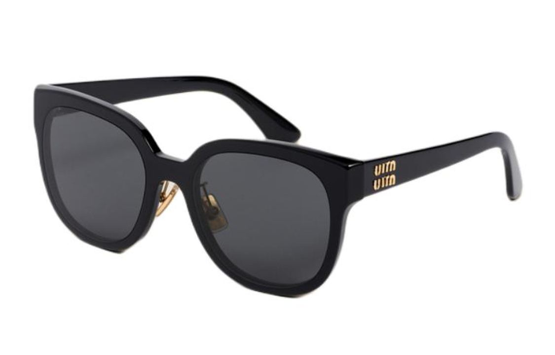 MIU MIU Acetate Square Sunglasses Women's Black
