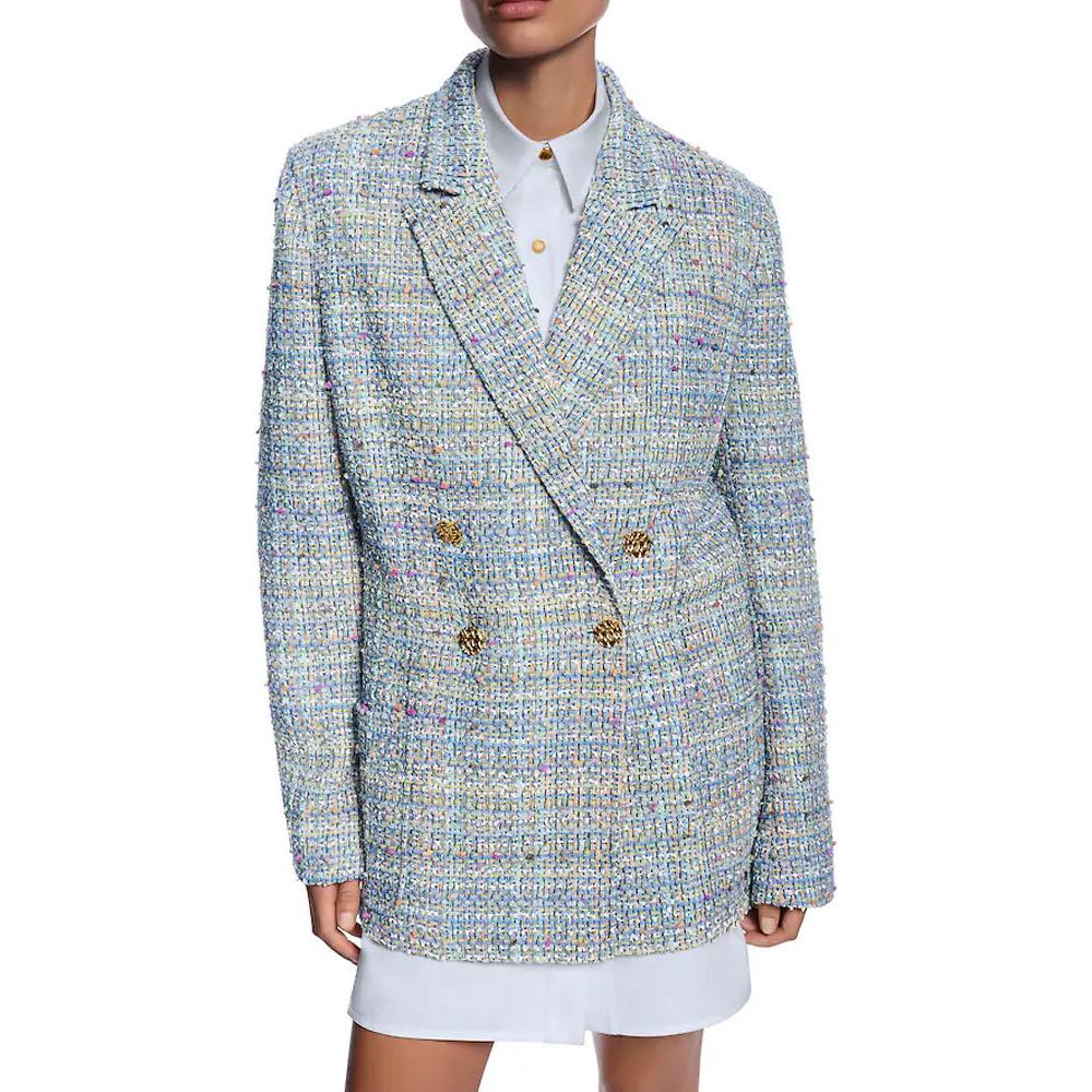 LOUIS VUITTON Double-Breasted Tweed Blazer