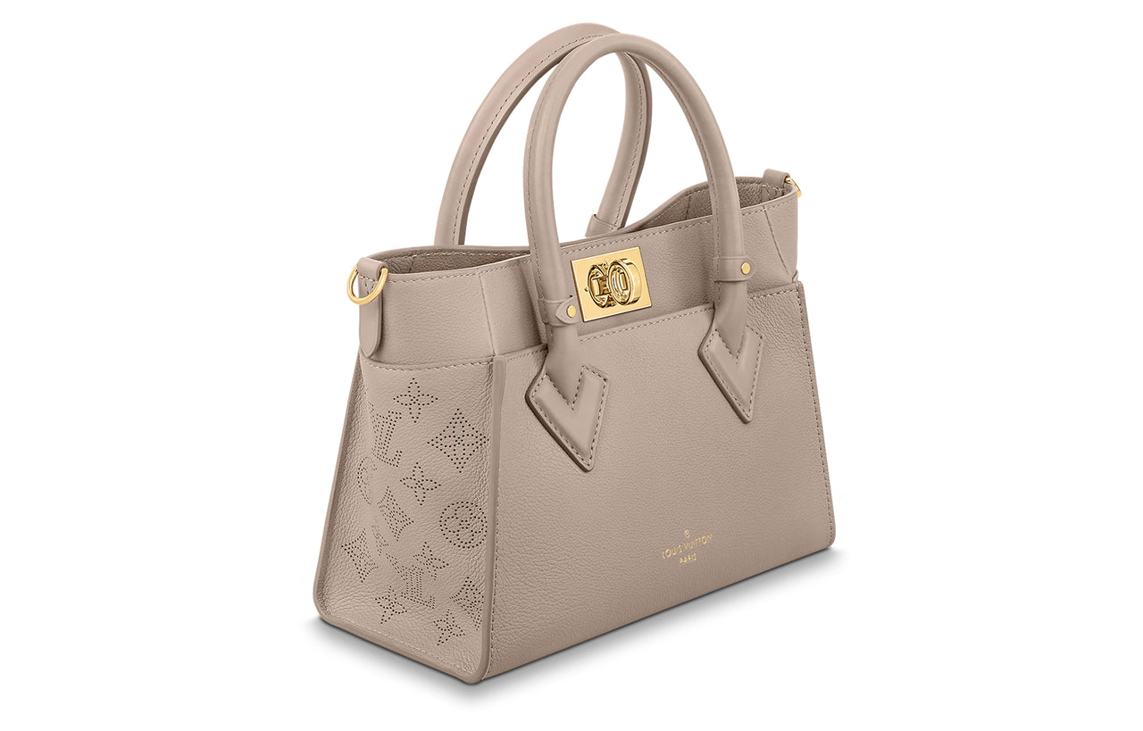 LOUIS VUITTON On My Side Calfskin Shoulder Bag Crossbody Bag Handbag Small Size Women's Gray
